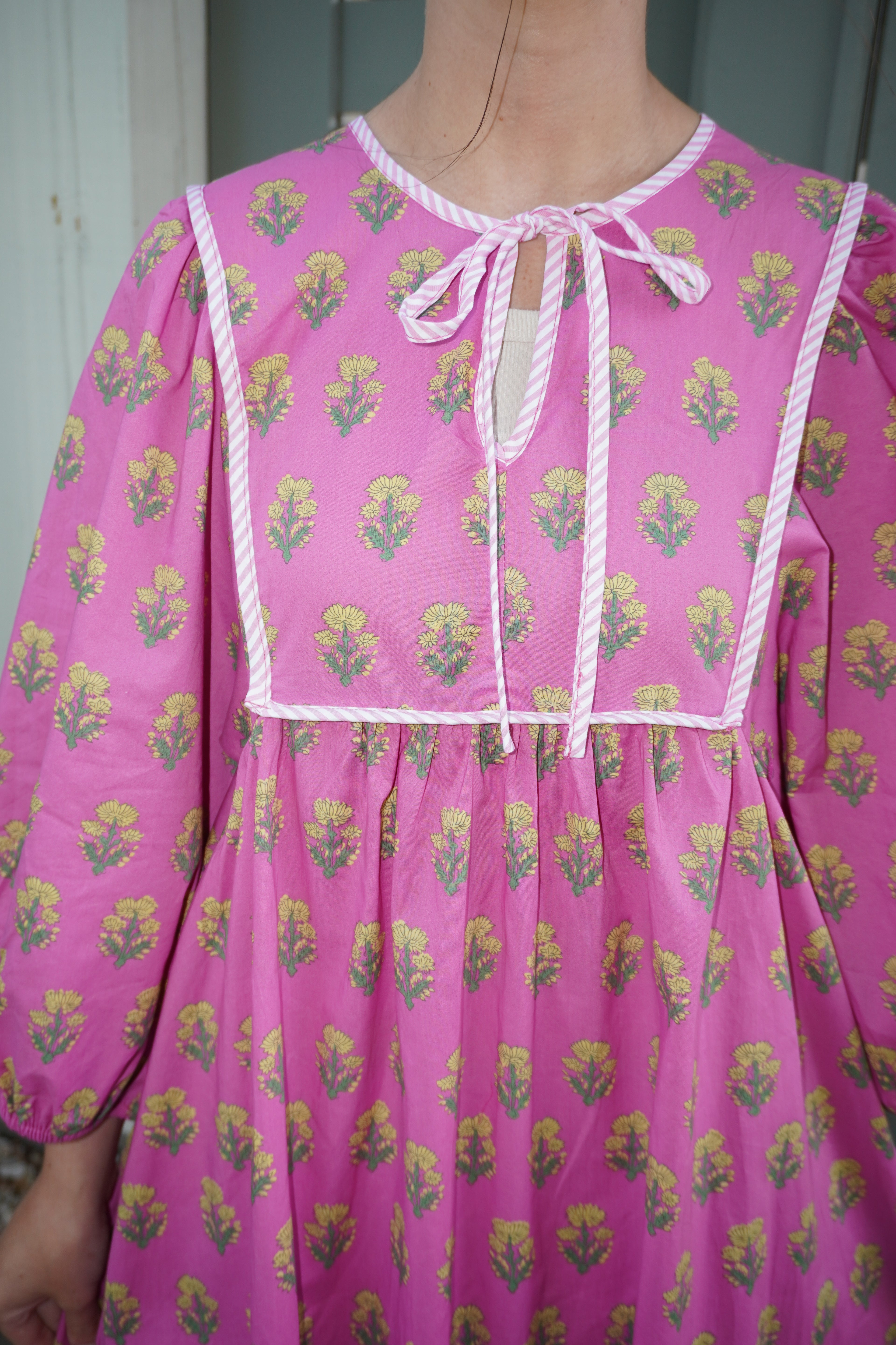 Printed Half Sleeve Midi Dress