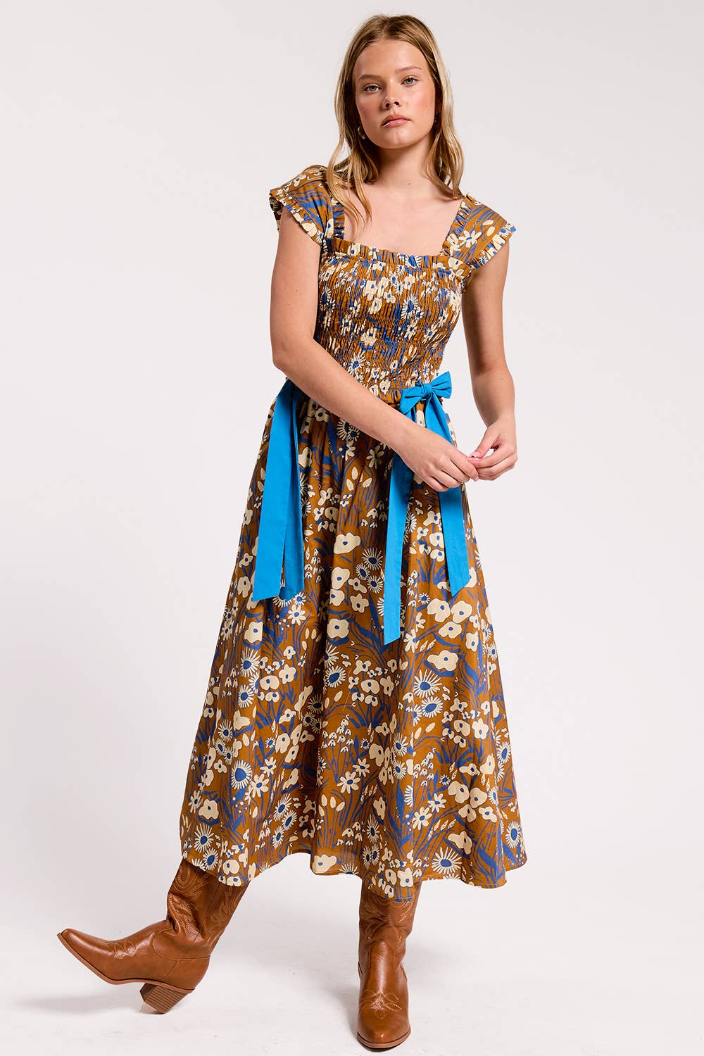 Elowen Ribbon Midi Dress