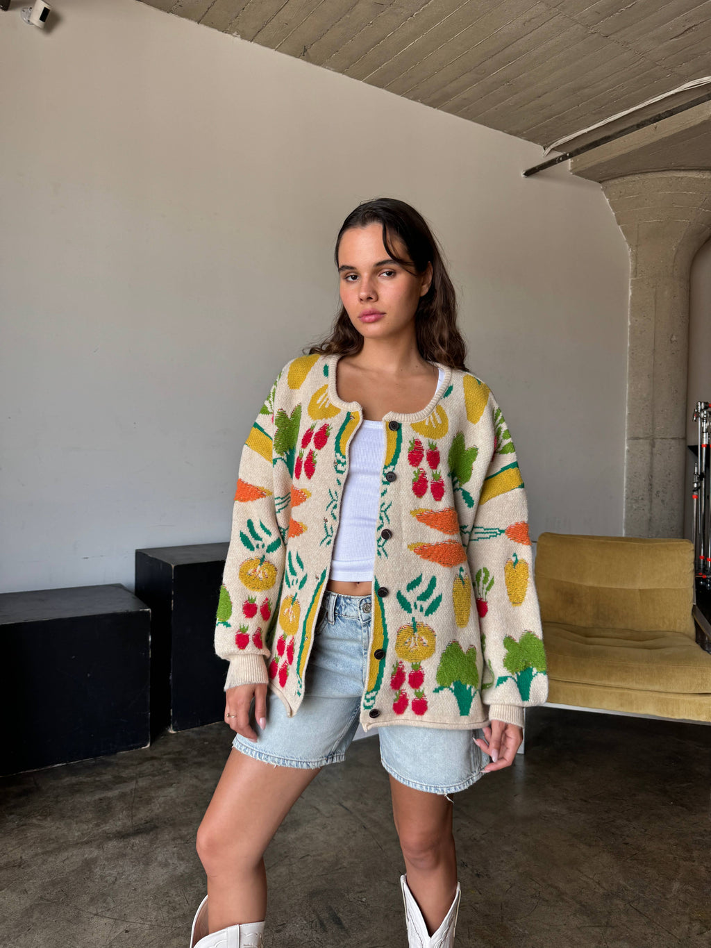 Multi color veggie cardigan
