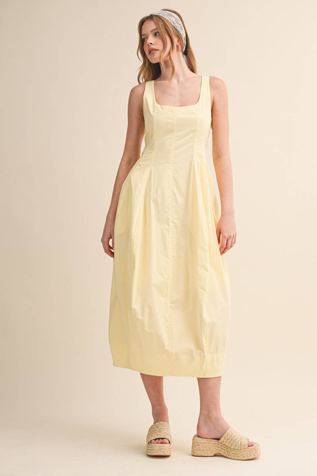 TULIP HEM MIDI DRESS MDR4596