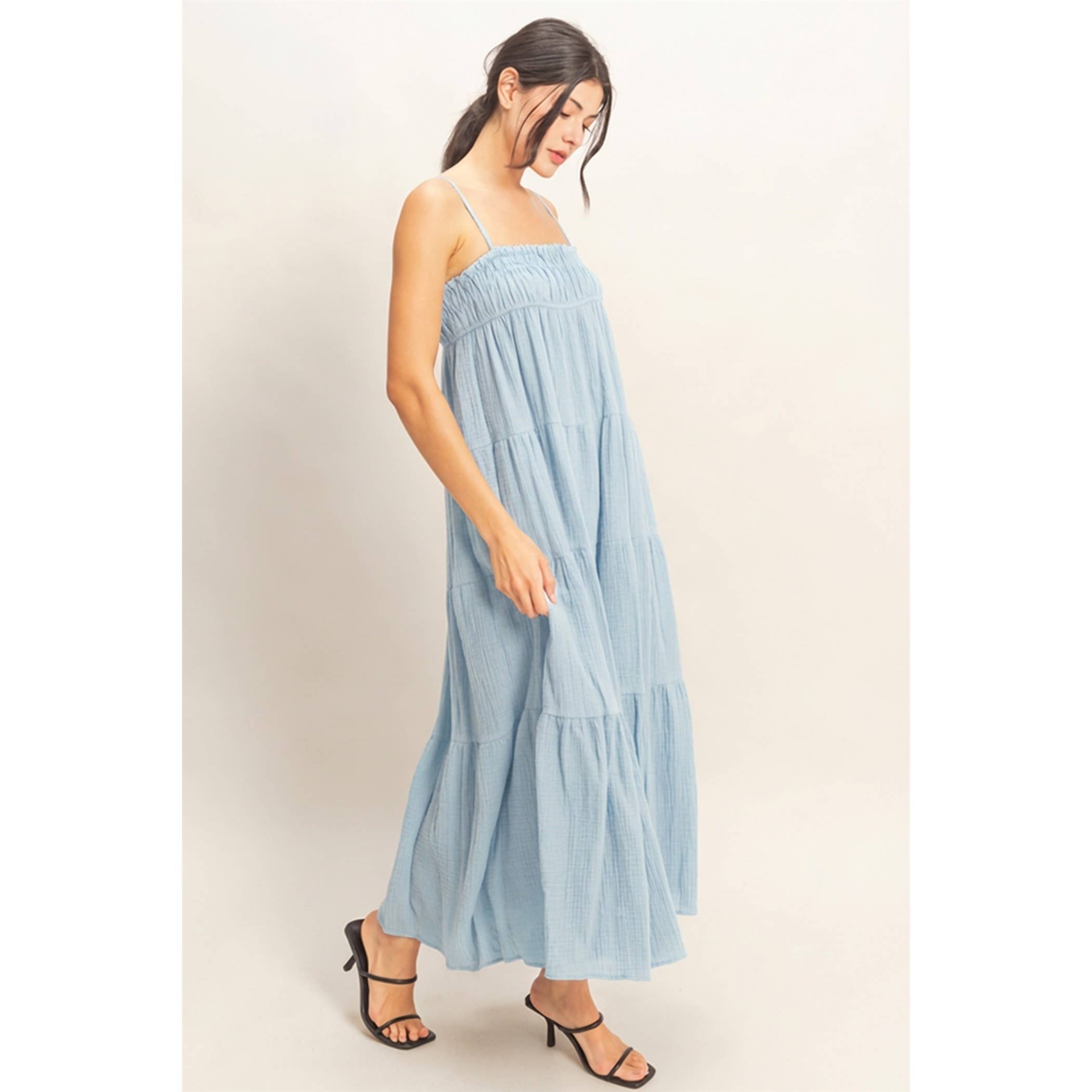 Smocked Tiered Maxi Dress