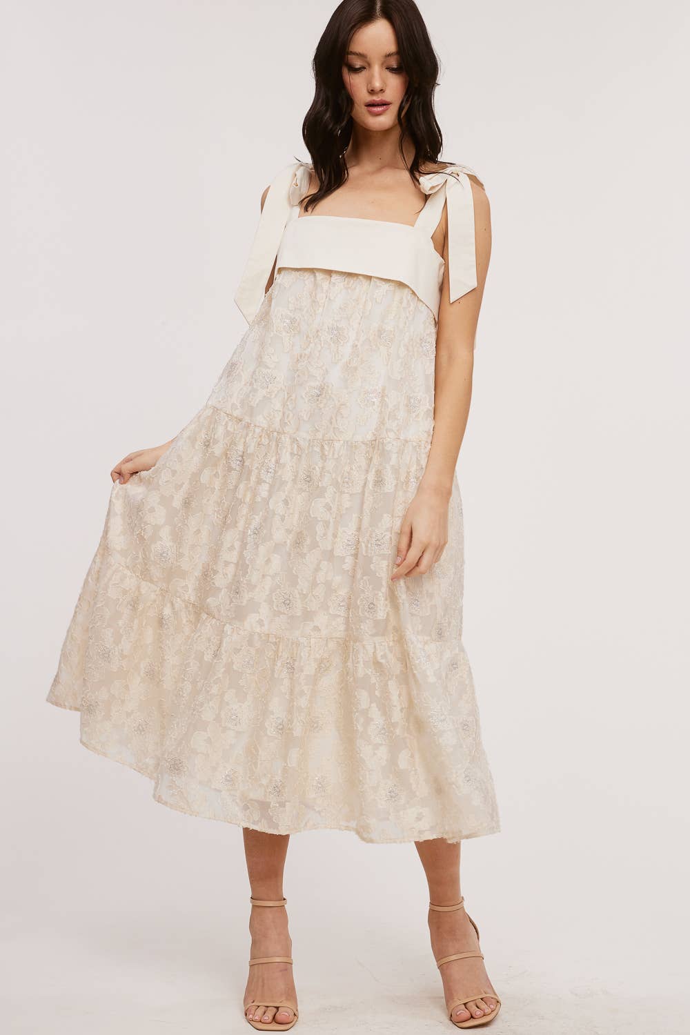 Wide Fit Organza Maxi Dress
