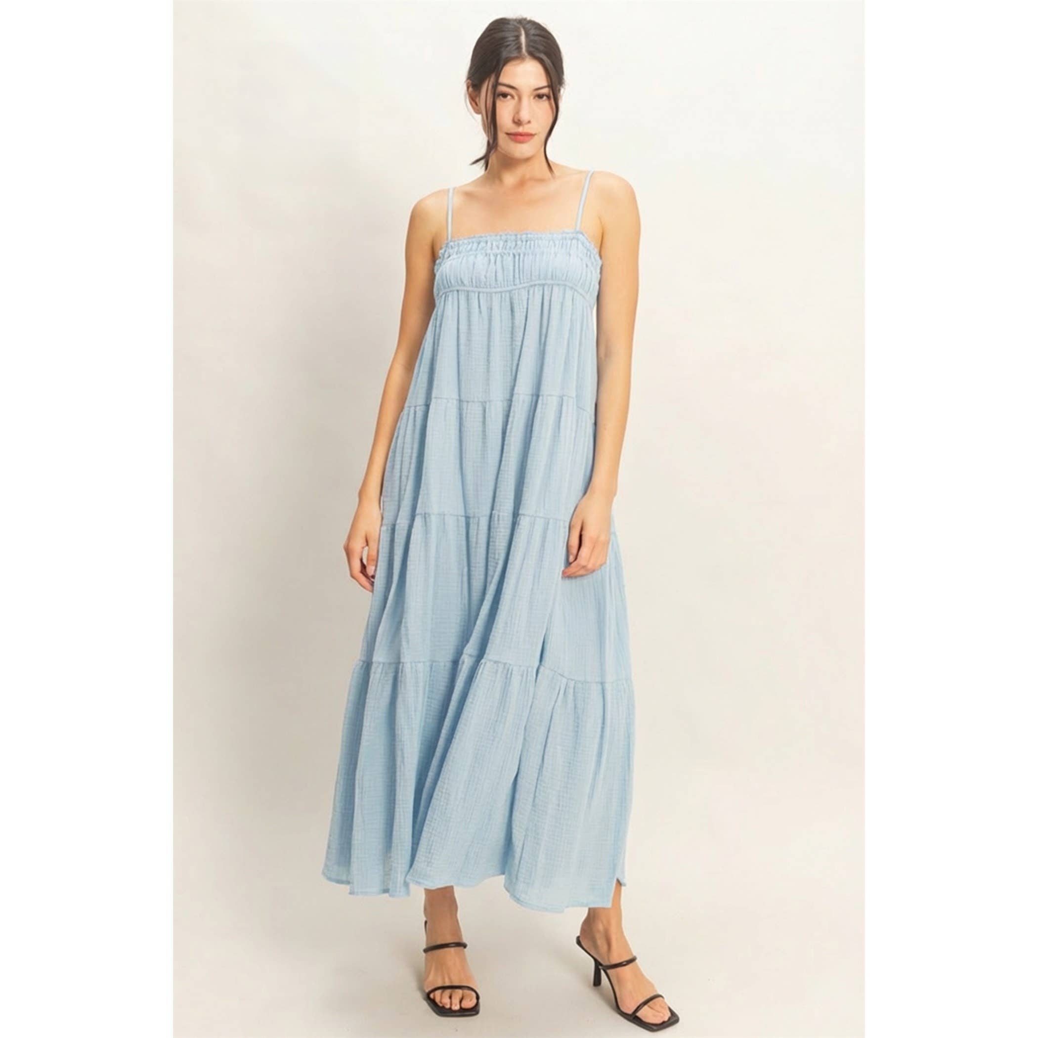 Smocked Tiered Maxi Dress