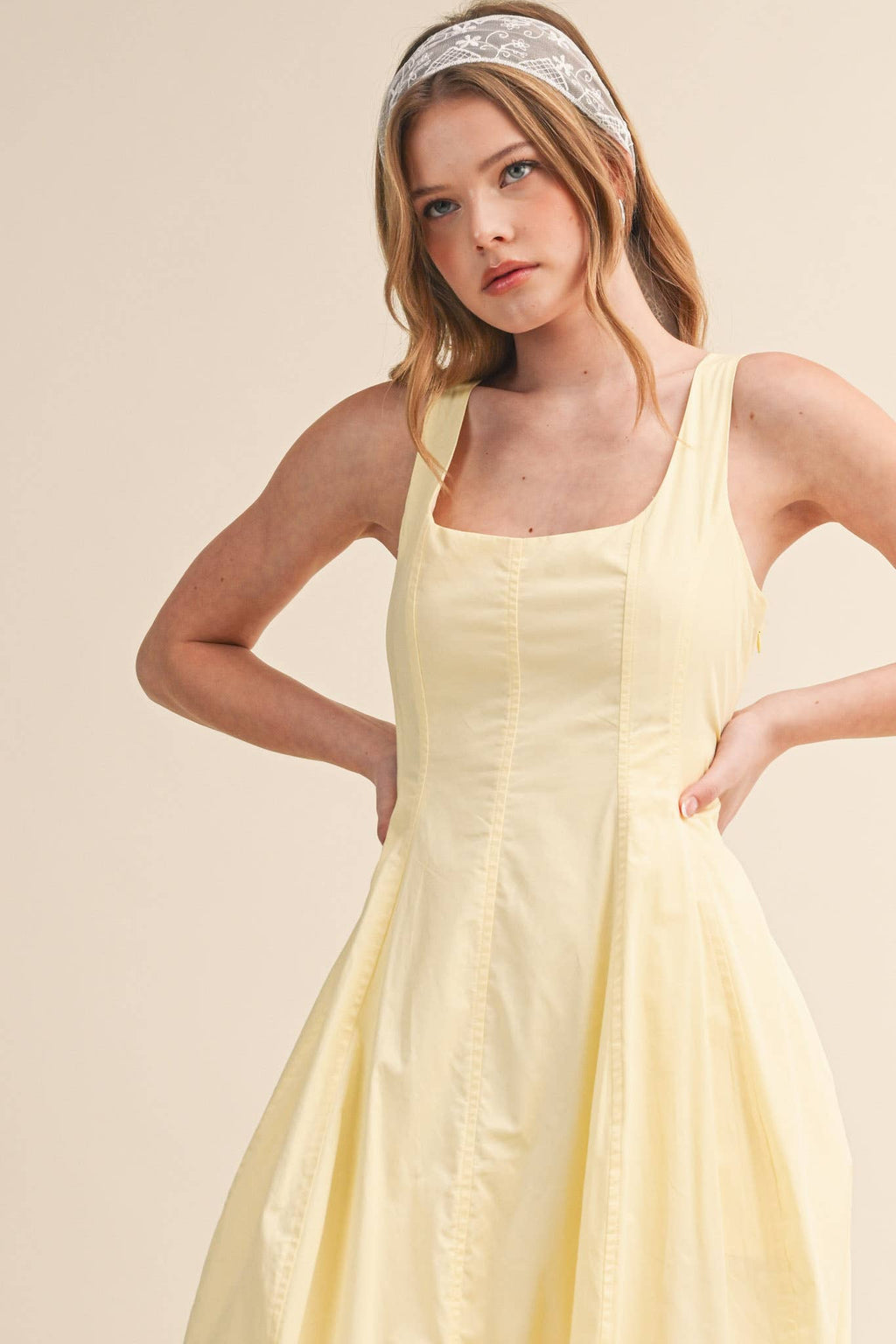 TULIP HEM MIDI DRESS MDR4596