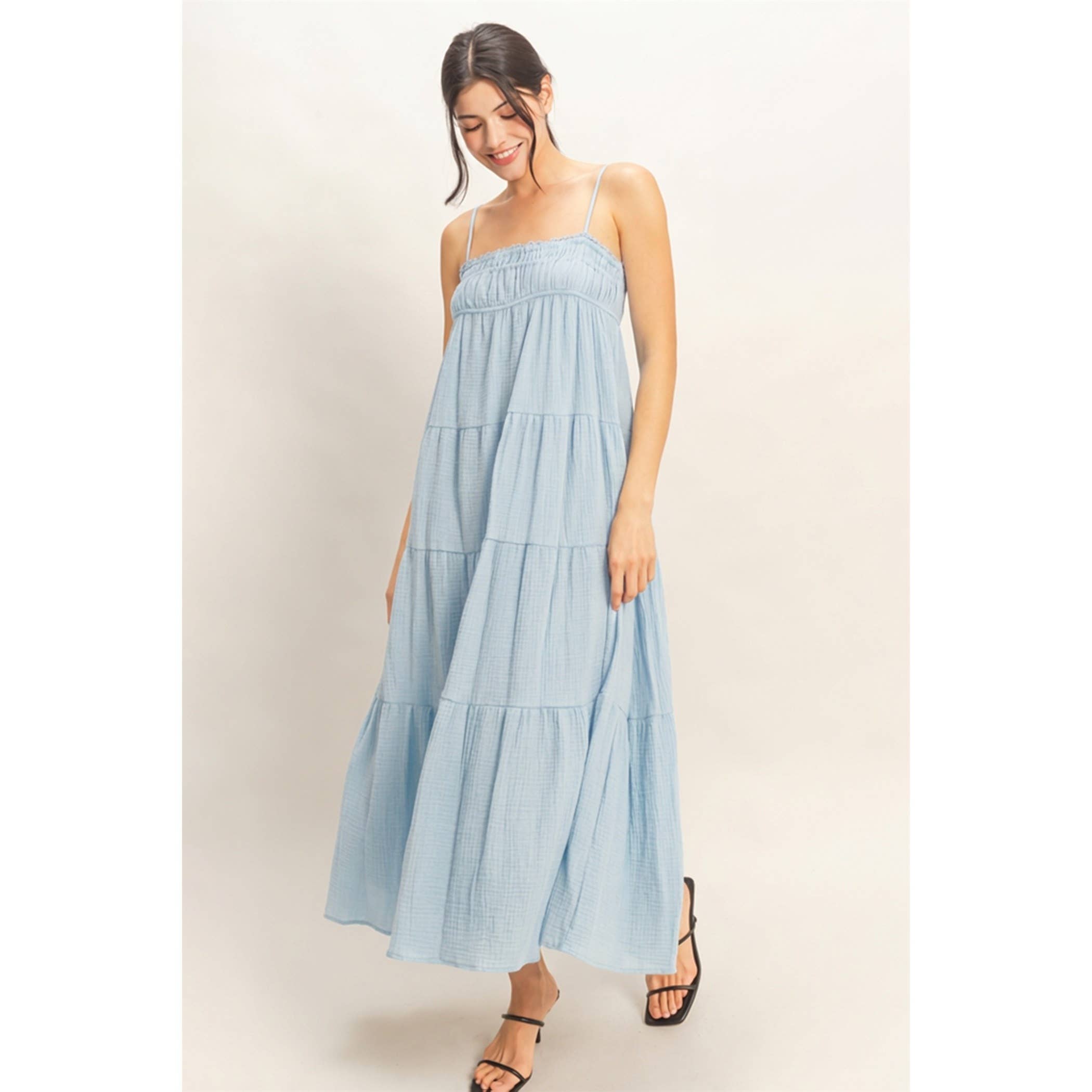 Smocked Tiered Maxi Dress