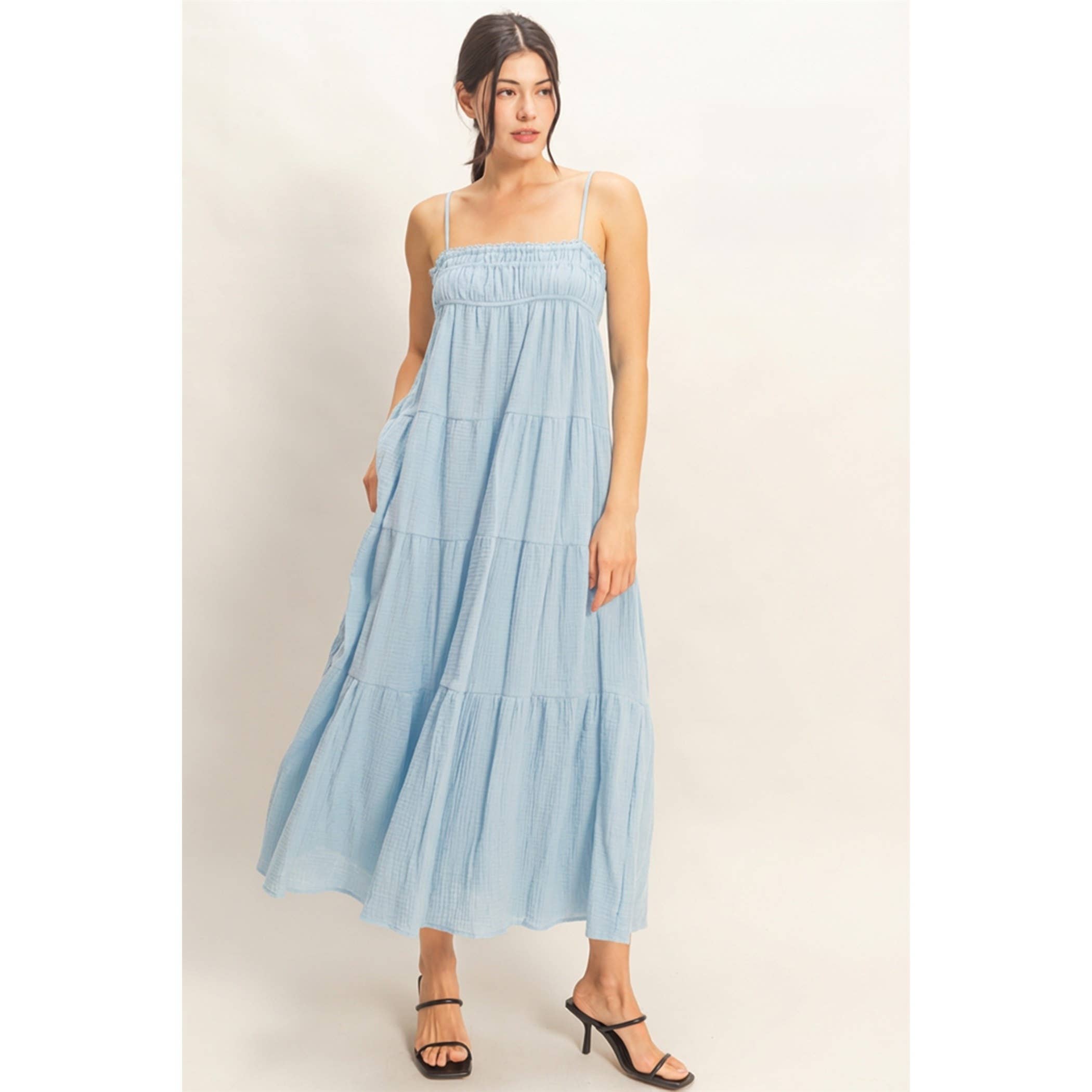 Smocked Tiered Maxi Dress
