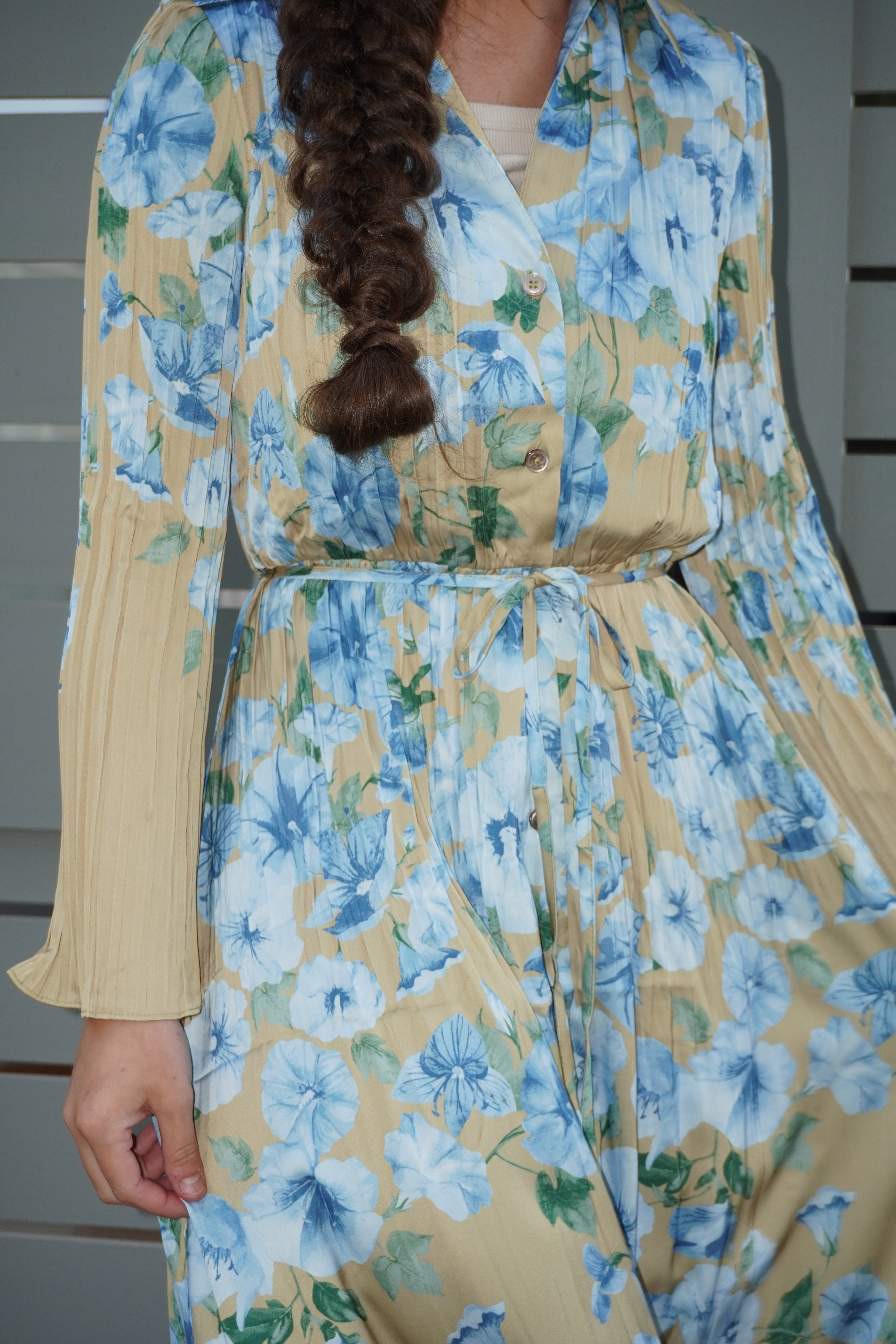 Floral Printed Button down Midi Dress
