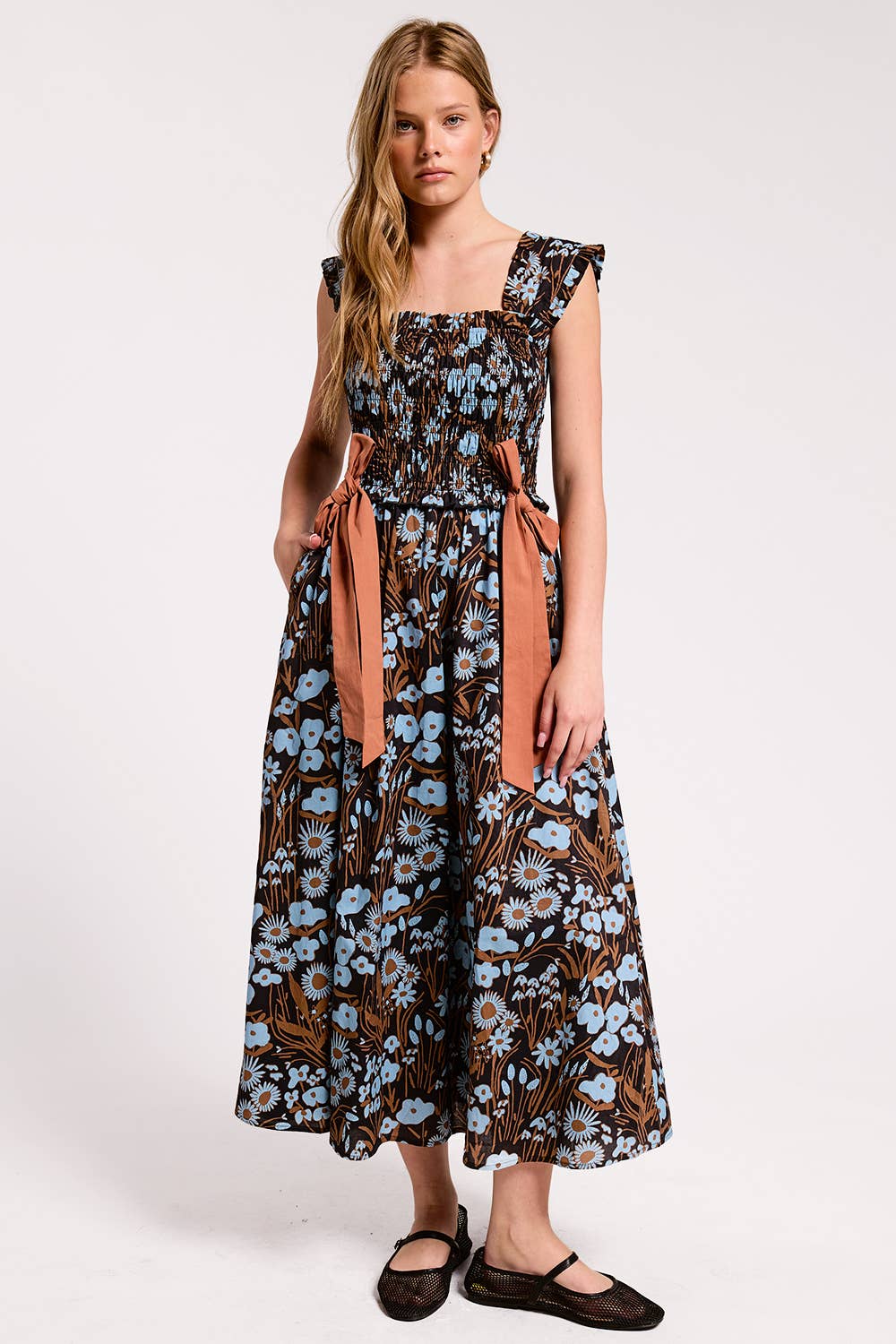 Elowen Ribbon Midi Dress