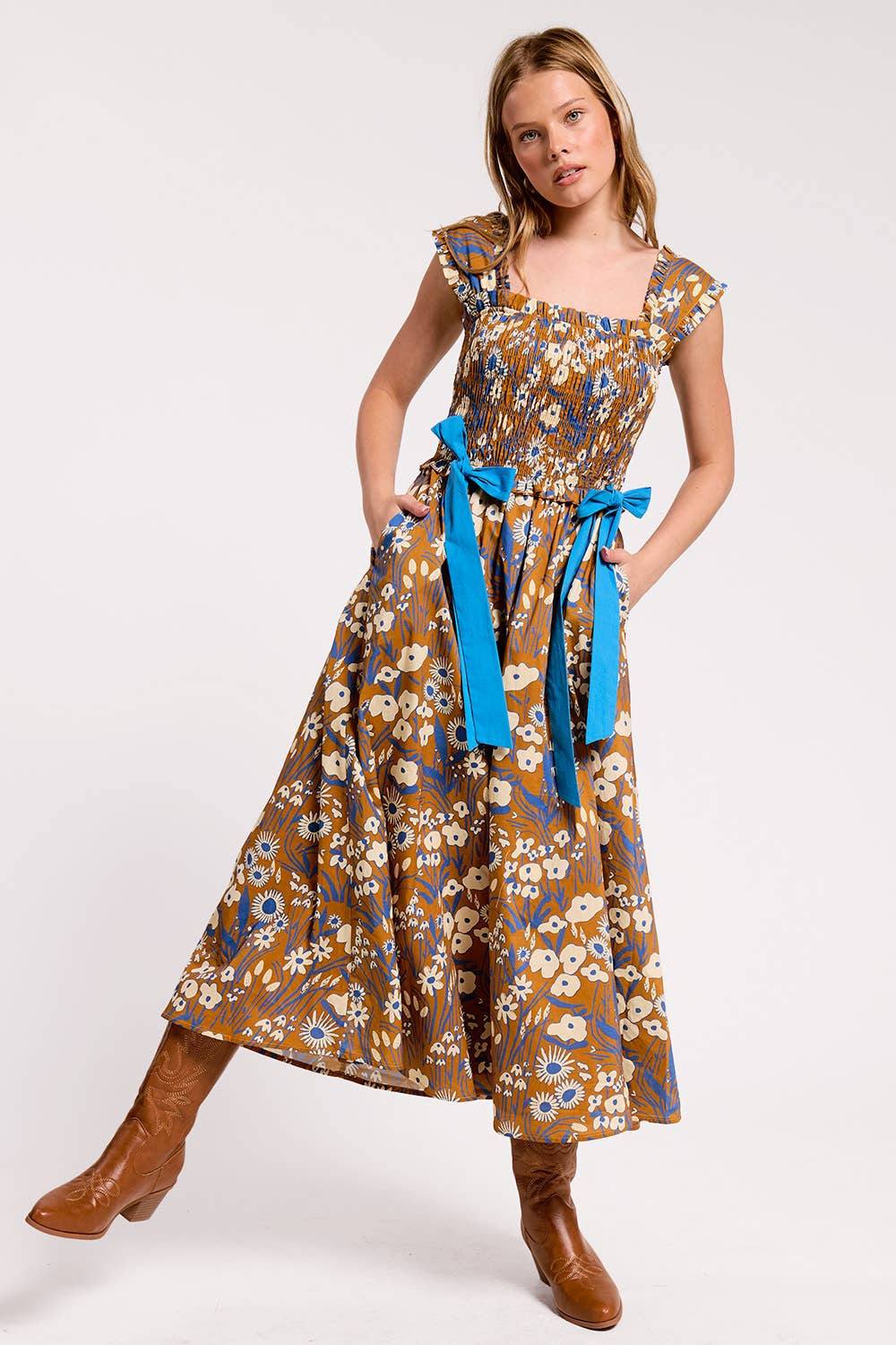 Elowen Ribbon Midi Dress