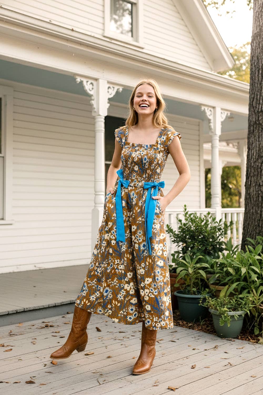 Elowen Ribbon Midi Dress