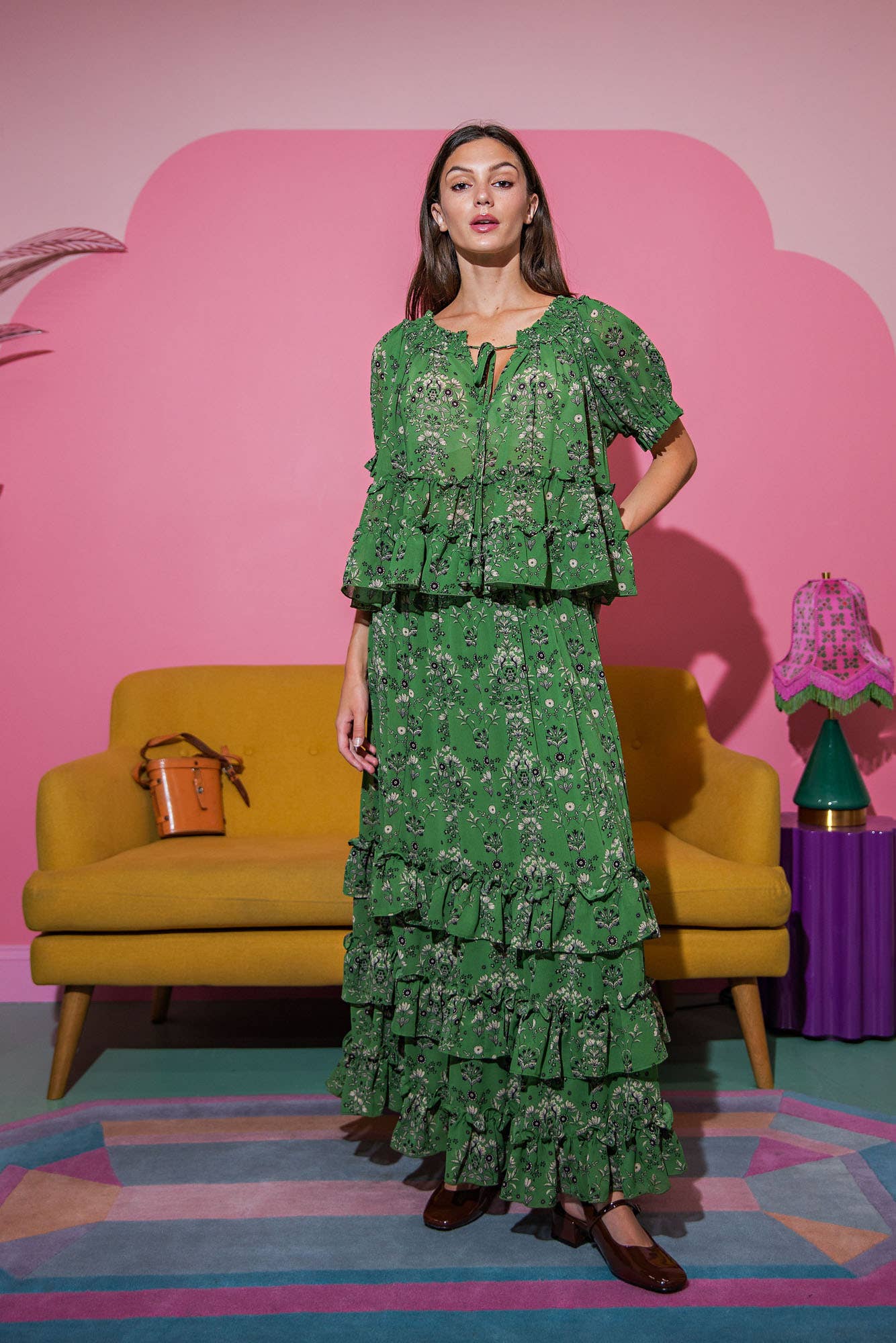 Garden Ruffle Skirt and Top Set