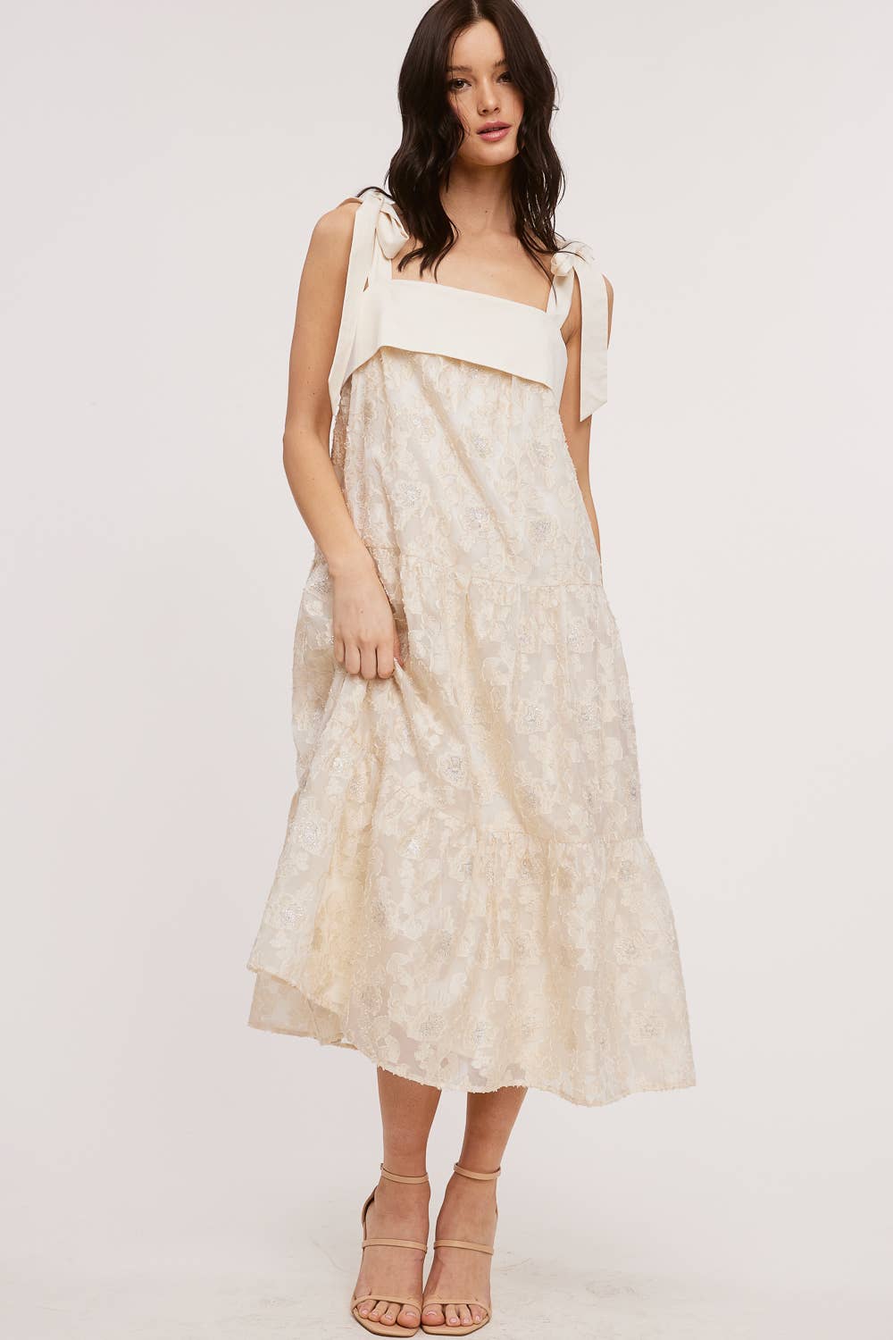 Wide Fit Organza Maxi Dress