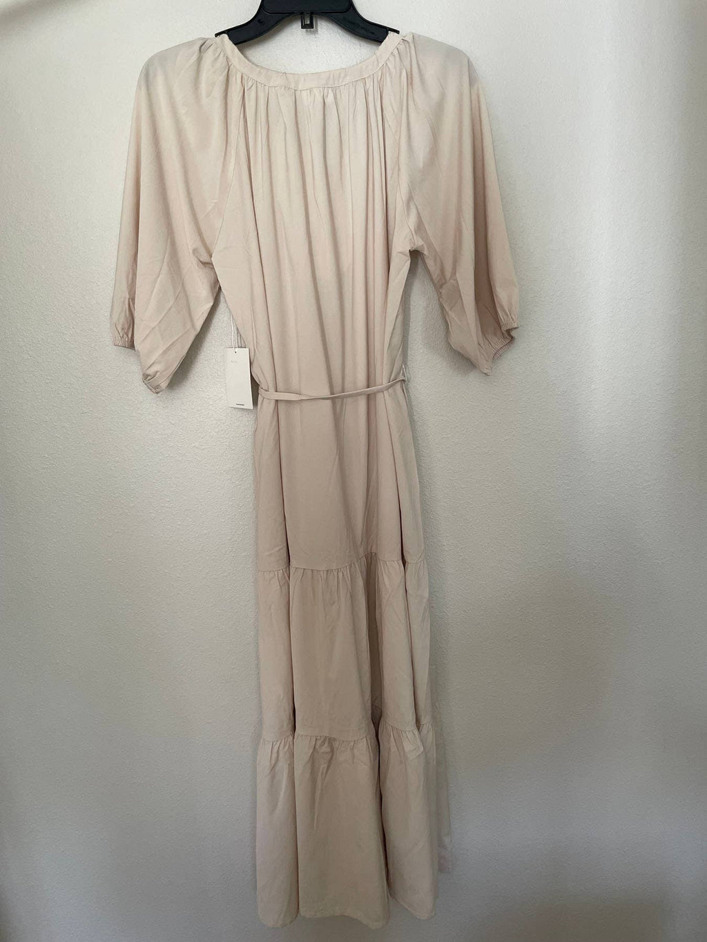 Adjustable tie top dress with waist tie