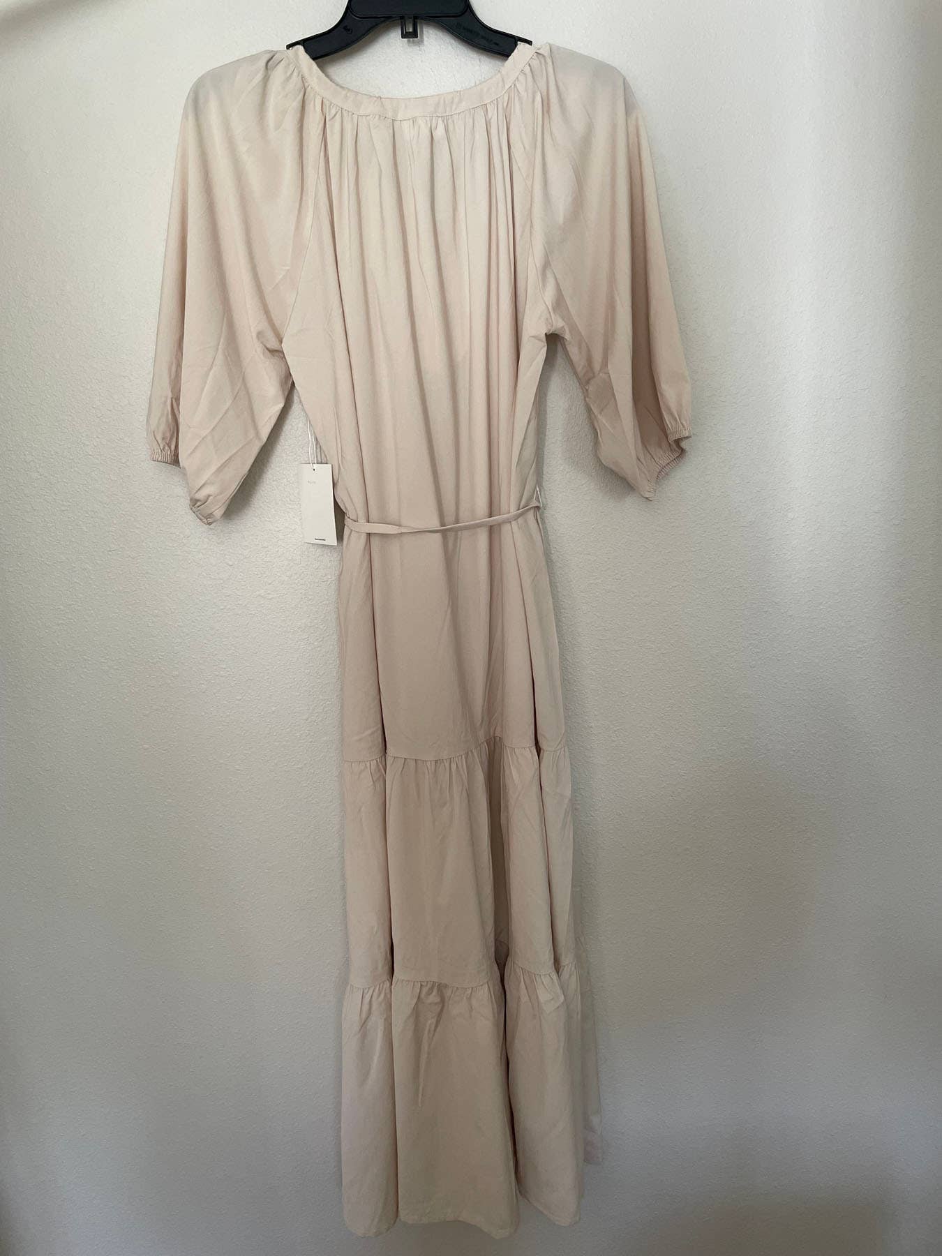 Adjustable tie top dress with waist tie