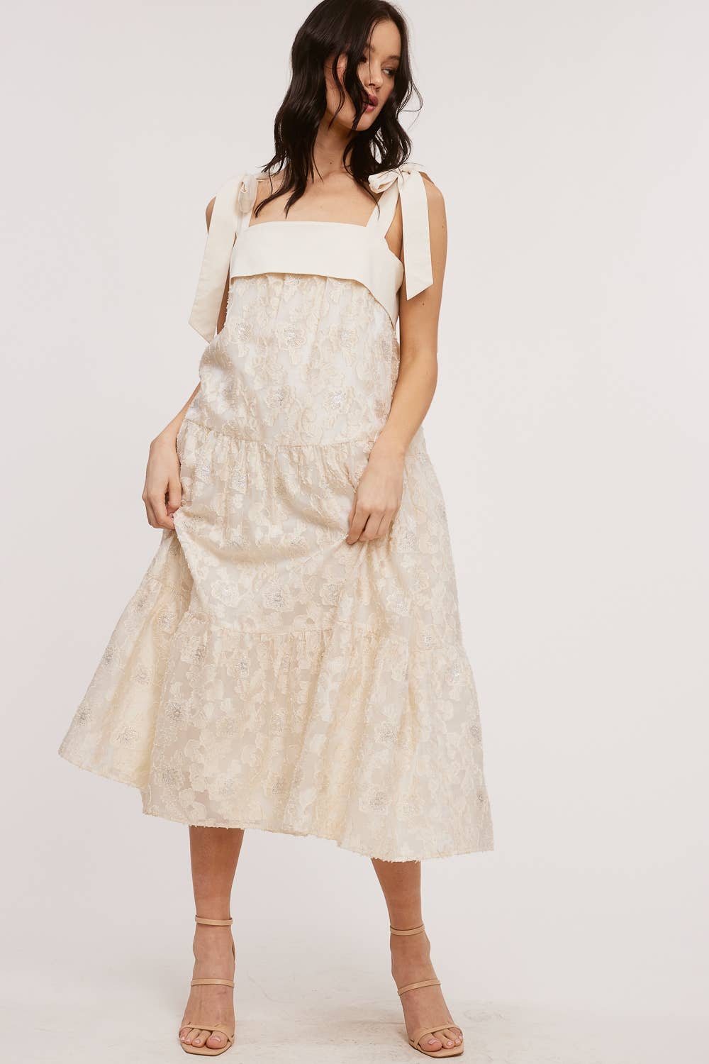 Wide Fit Organza Maxi Dress