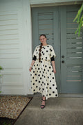 Polka Dot Back-Tie Top and Skirt Set