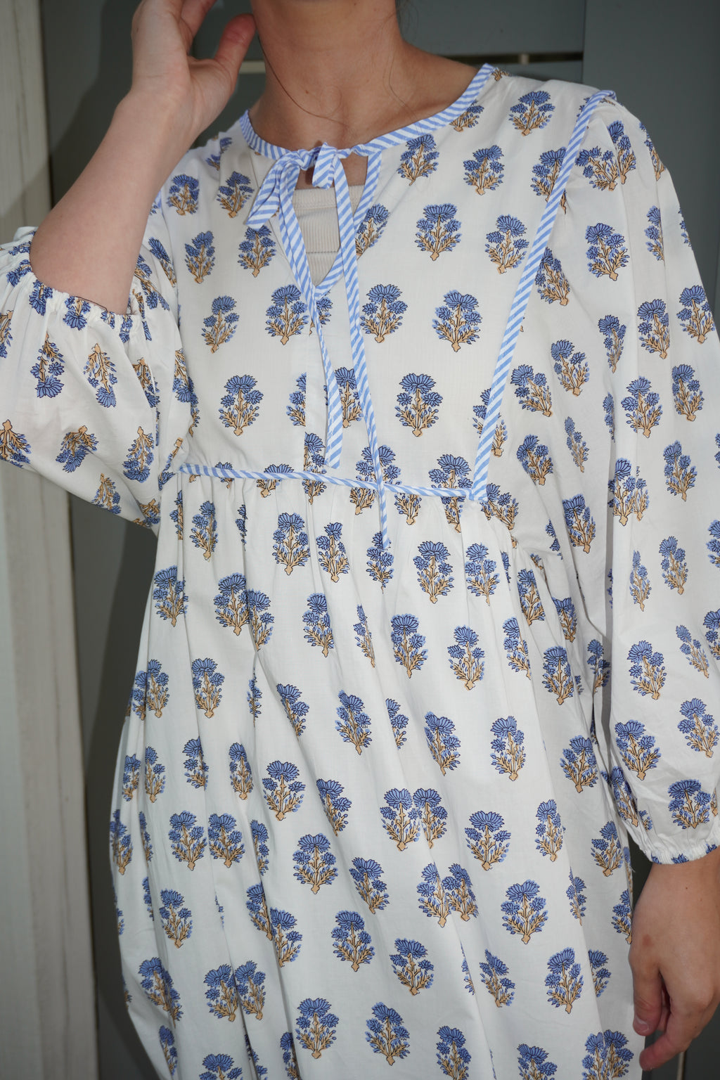 Printed Half Sleeve Midi Dress