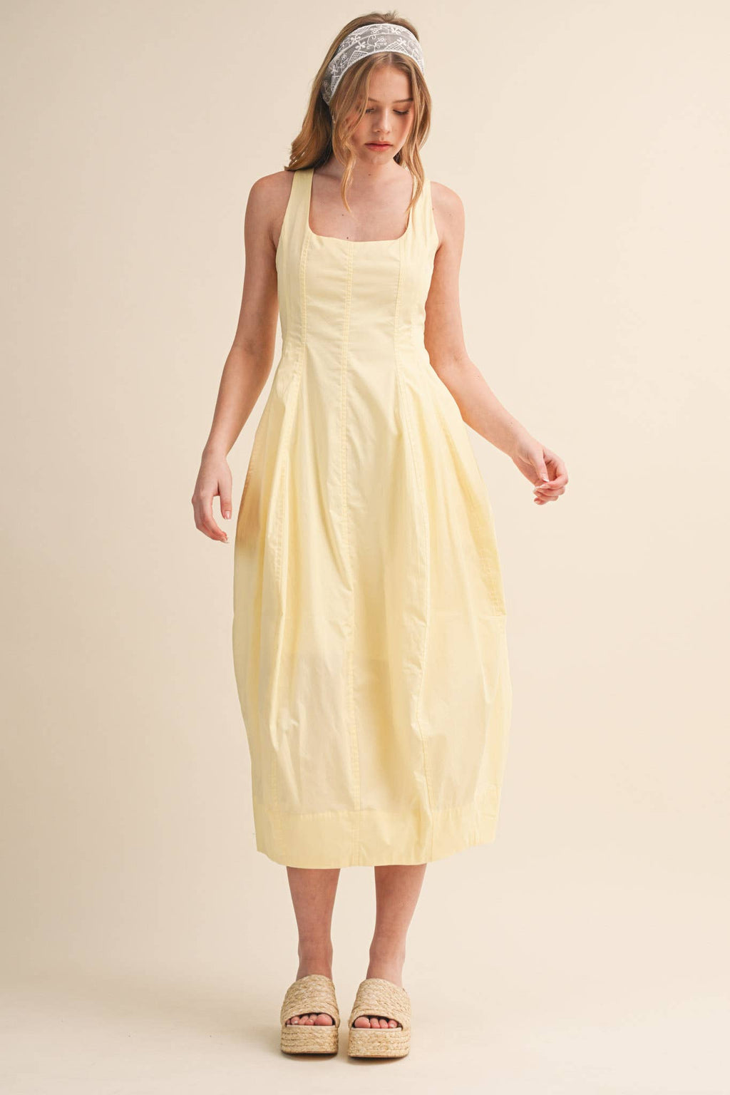 TULIP HEM MIDI DRESS MDR4596