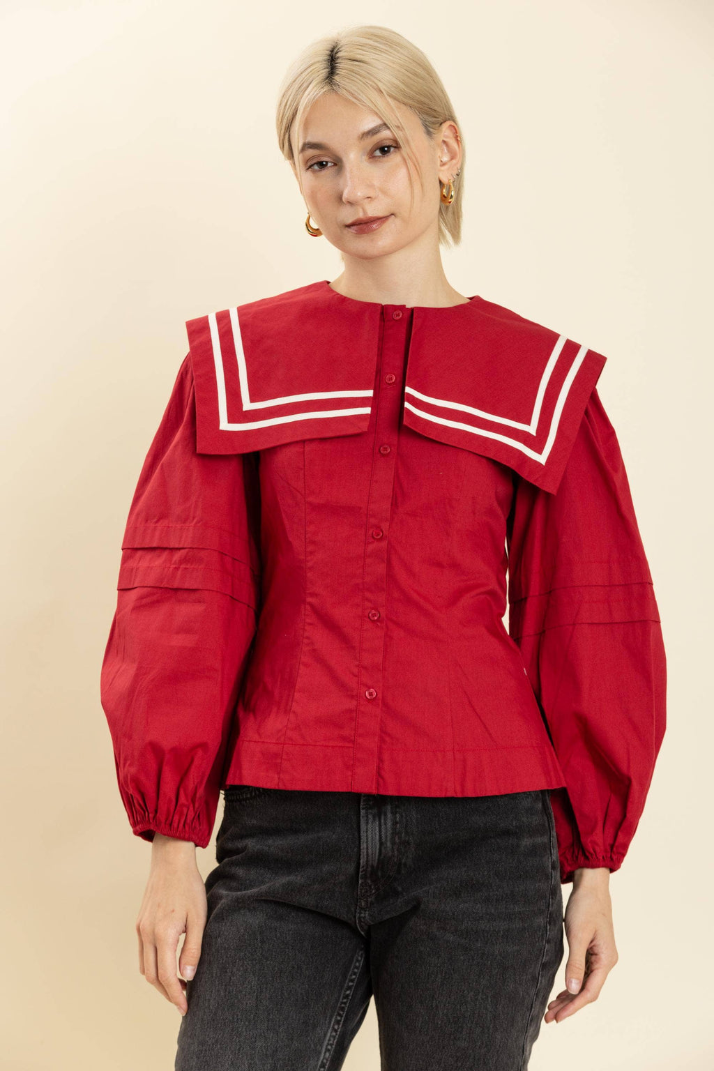 NAUTICAL COLLAR BUTTON DOWN SHIRT